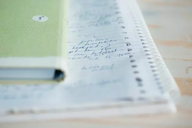 Pen op open notitieboek met handgeschreven tekst, symbool voor schrijfwerk